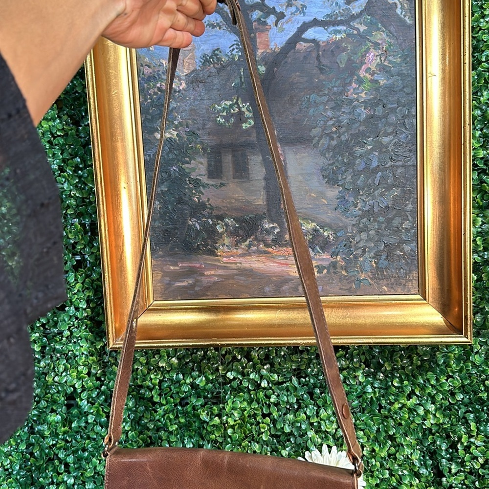 Vintage Rare Yves Saint Laurent Neutral Brown Leather Western Style Unisex Bag - Picture 6 of 16